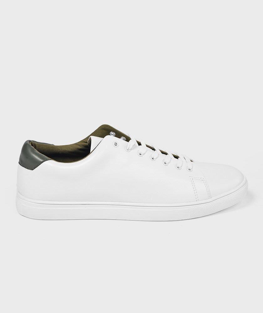 Giày Nam Sneaker Trắng Đáp Xanh - Gl212027
