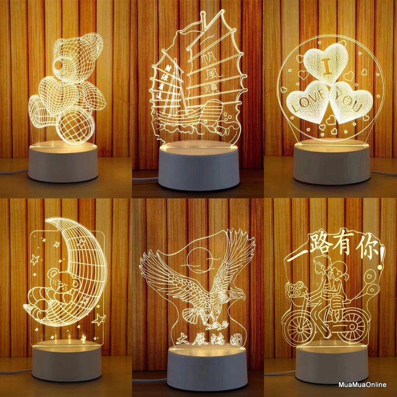 Đèn Ngủ 3D Led Nhiều Mẫu Hình Cực Đẹp