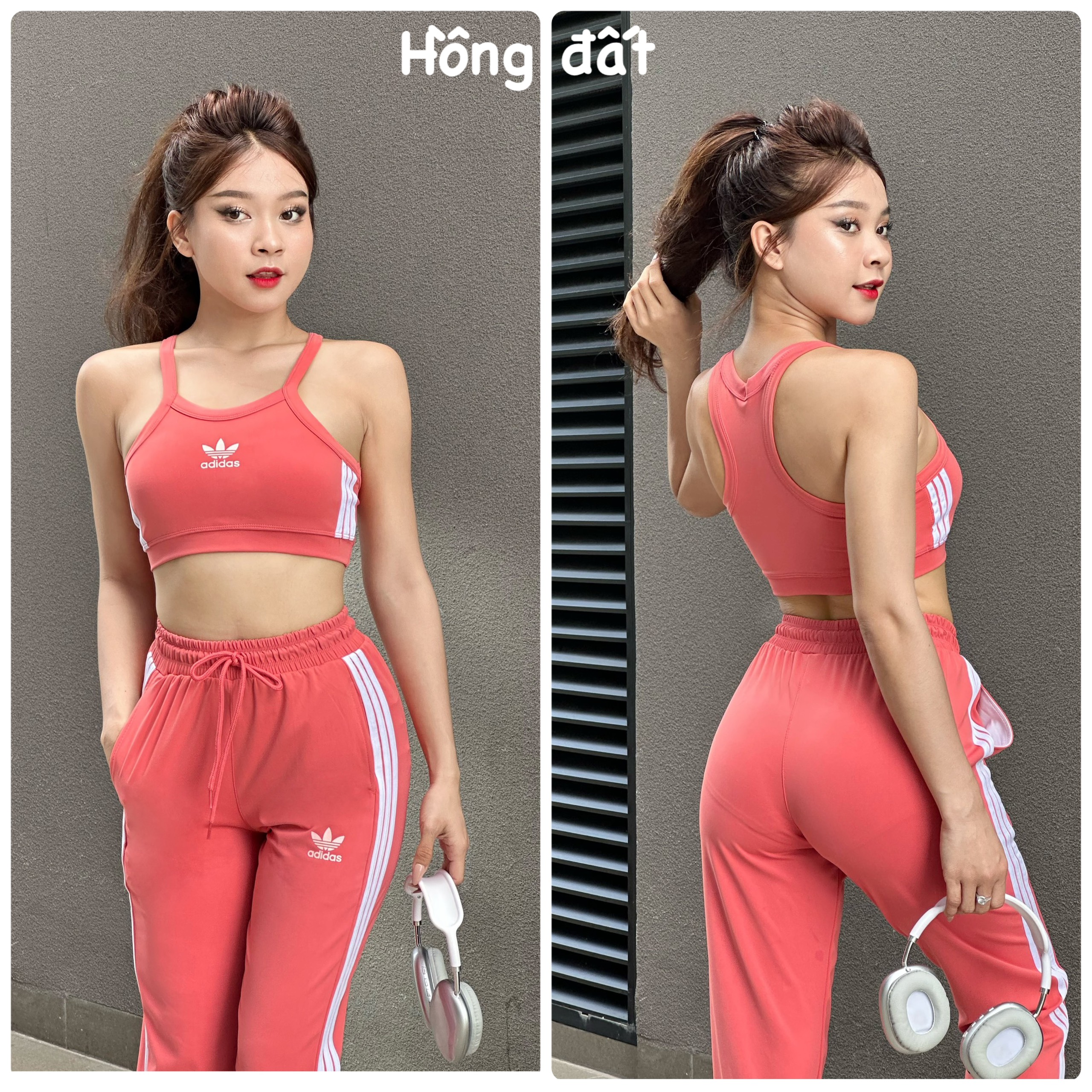 Set Dài Jogger  Thể Thao Nữ 3 Sọc Das Xinh