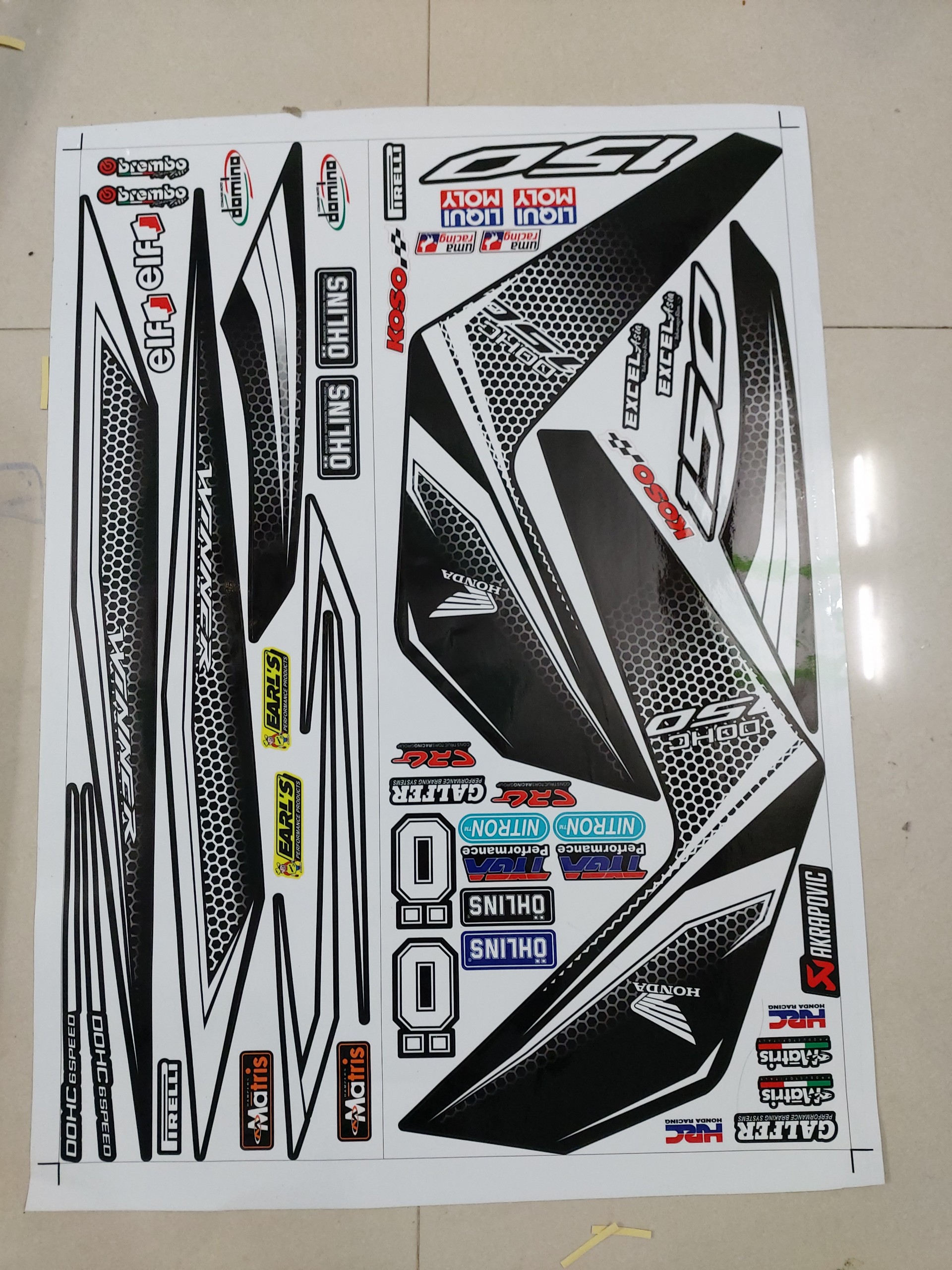 Tem xe winner tổ ong