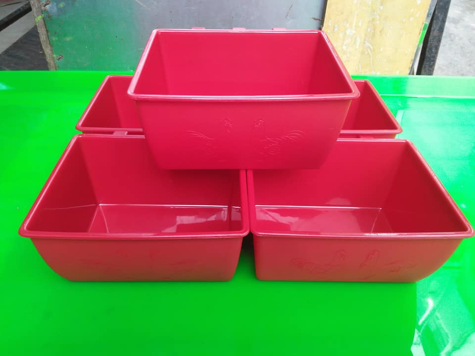 Combo 5 Máng Ăn 3 móc Cho Gà Đá NHỰA CAO CẤP Loại Đại 14 cm