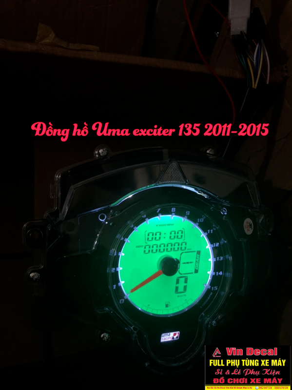 Đồng hồ Uma exciter 135 2011-2015 - Vindecal BD
