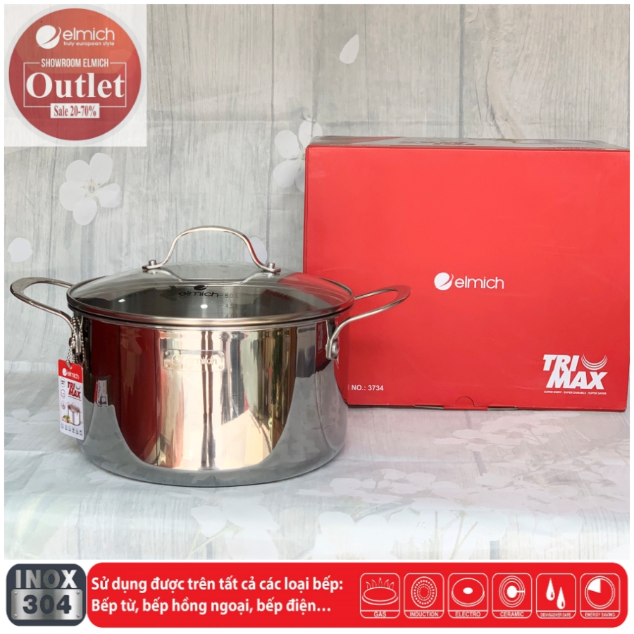 NỒI INOX CAO CẤP 3 LỚP ĐÁY LIỀN TRI-MAX 24 CM