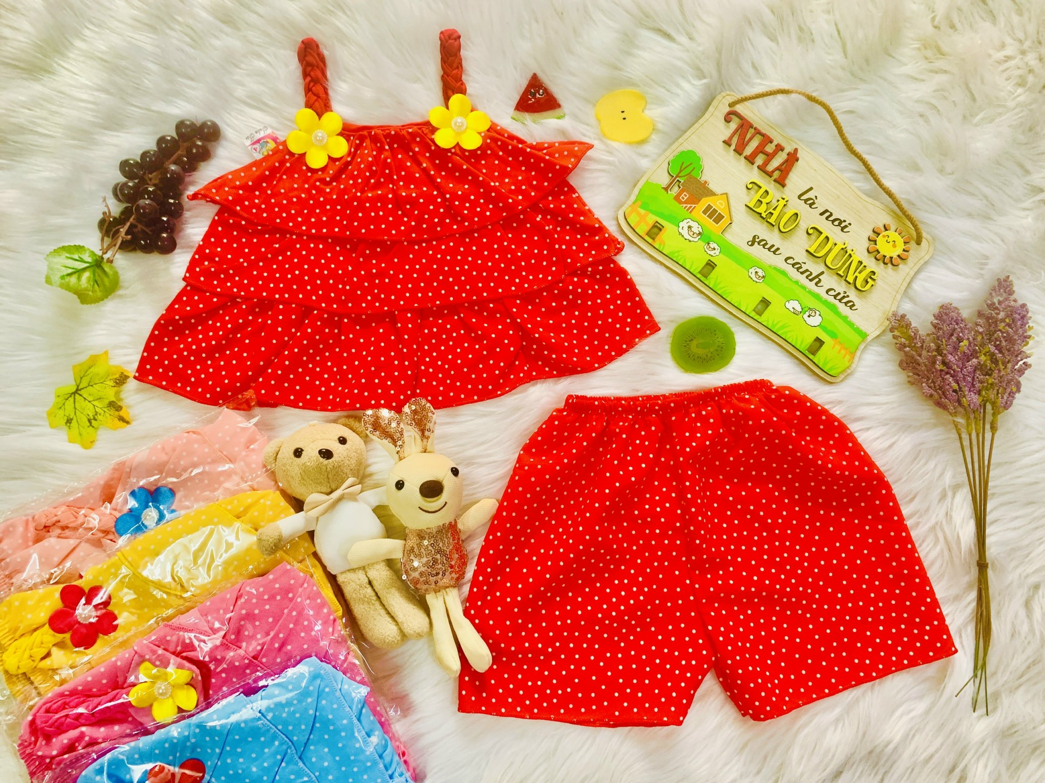 Bộ Lụa Dây Bính  Bé (6-16kg) (giao màu ngẫu nhiên)