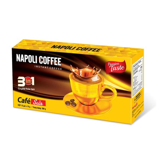 CÀ PHÊ HÒA TAN NAPOLI COFFEE CAFE ĐÁ/ SỮA THƠM NGON ĐẬM VỊ