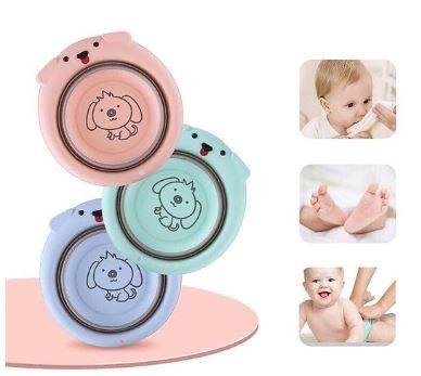 Chậu (thau) rửa mặt gấp gọn hình cún siêu cute cho bé