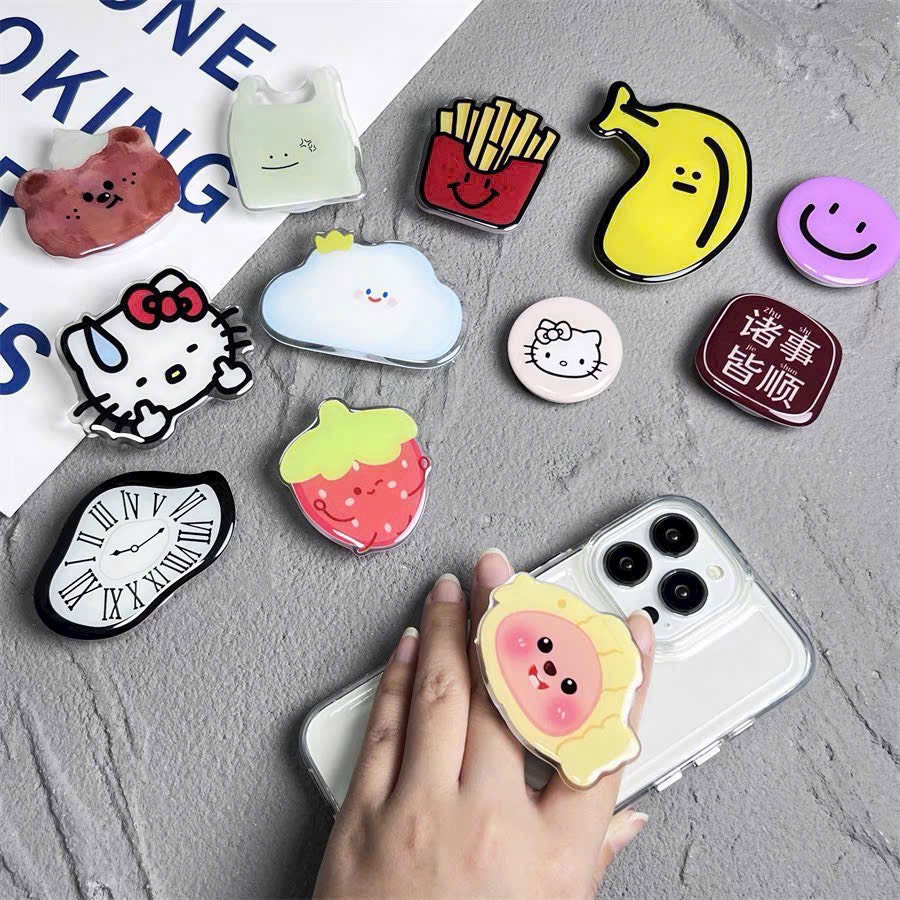 New cute multi-functional pop-iRing hand phone holder stand, shape random pick