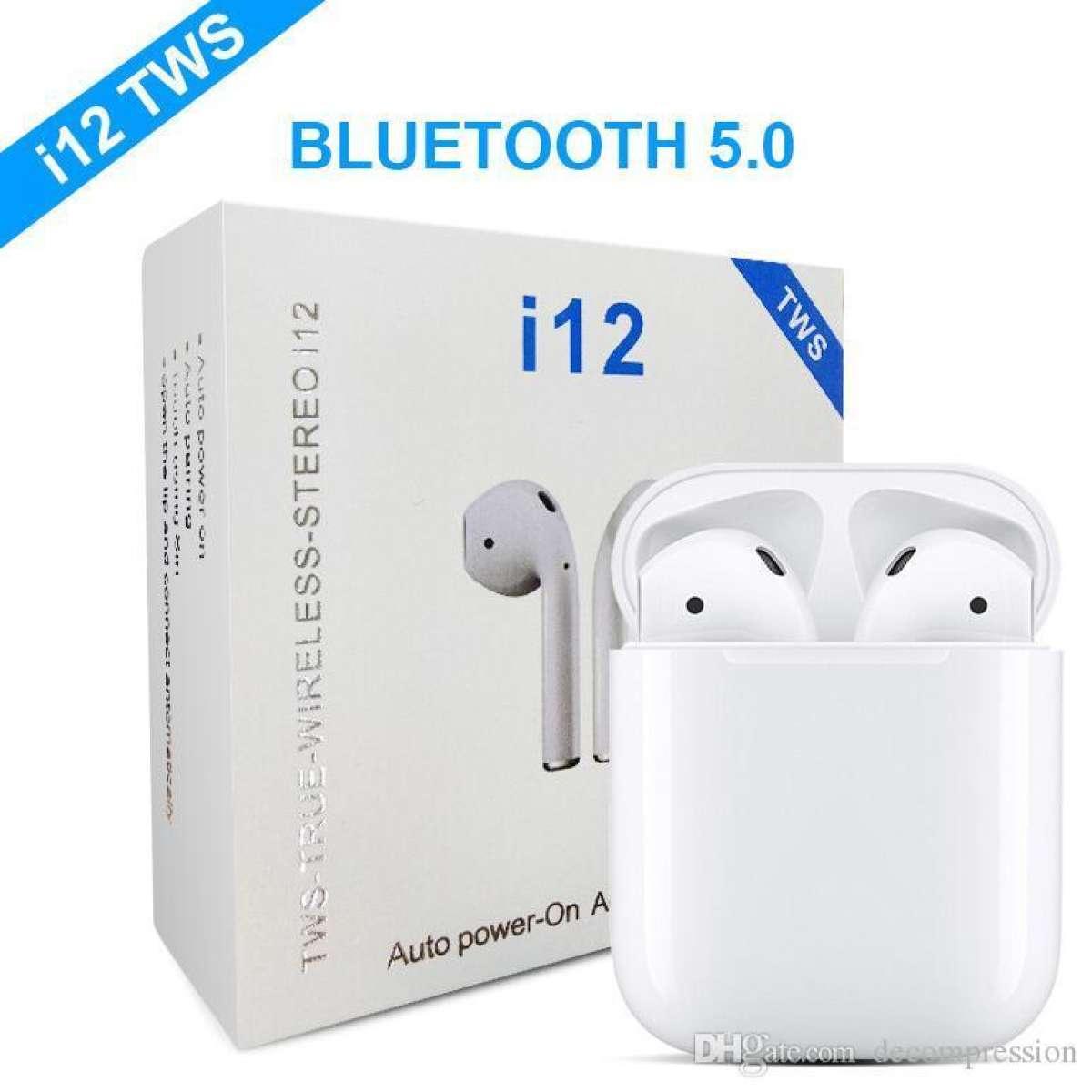 Tai nghe Bluetooth Không Dây i12s Bản Nâng Cấp Chip 5.0, Tai Nghe Không Dây DÒNG SAMSUNG-OPPO-IPHONE CHẤT LƯỢNG TỐT, Tai Nghe Bluetooth Mini