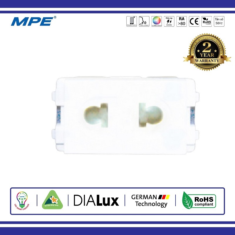 Ổ cắm 2 chấu vặn vít a50-a60 mpe