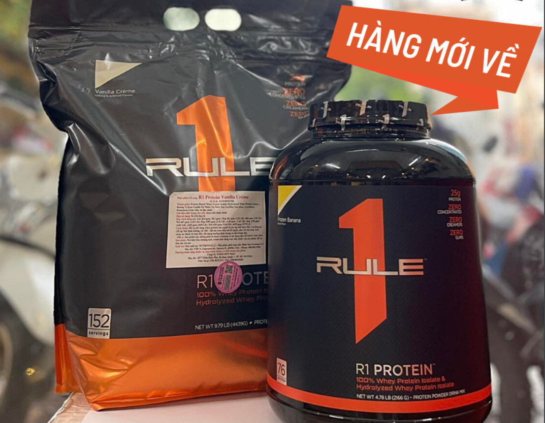 Rule1 Protein Whey Isolate - Genuine Isolate Protein Muscle Building Milk