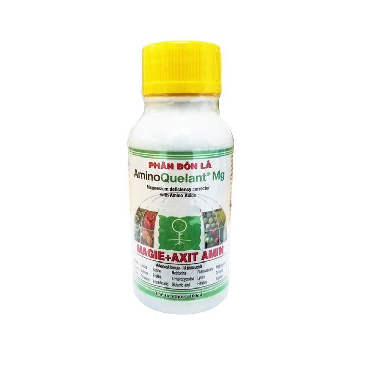 Phân bón lá Growmore AminoQuelant Mg 100ml khắc phục bệnh vàng lá gân xanh, cung cấp Mg hữu cơ cho cây