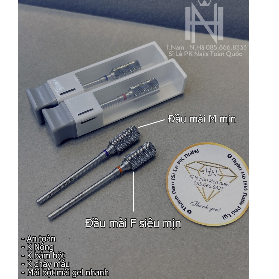 Đầu mài titan 3in1 ít bụi ,đầu mài phá, đầu mài mịn, mài móng bột, mài gel