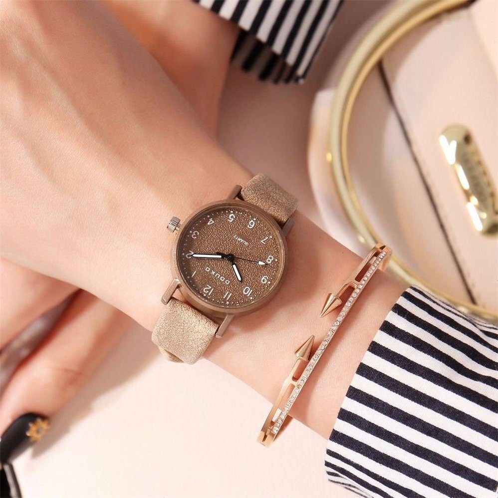 Đồng hồ nữ Douko dây da cào size 28mm
