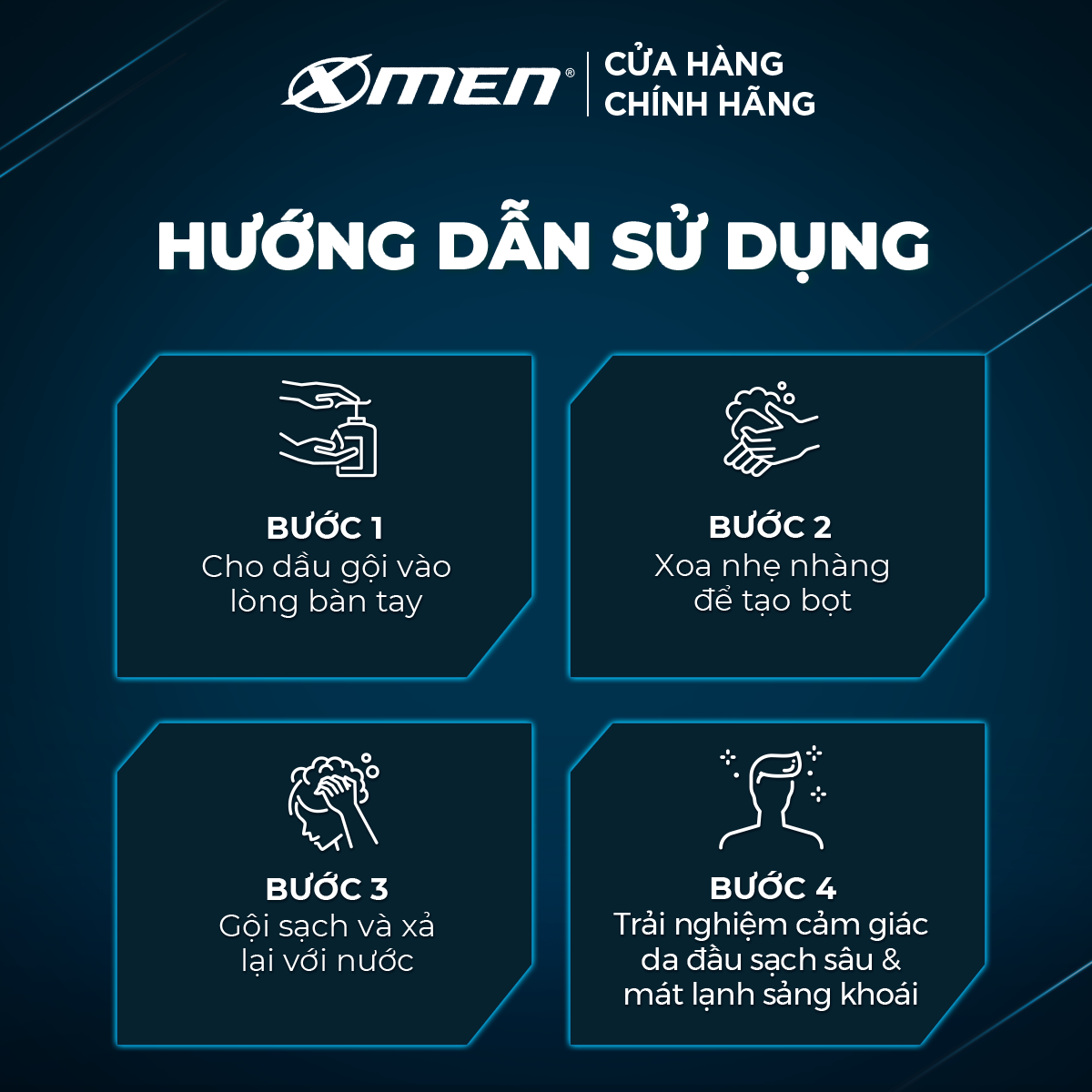 Dầu Gội Nước hoa X-Men Water 650g