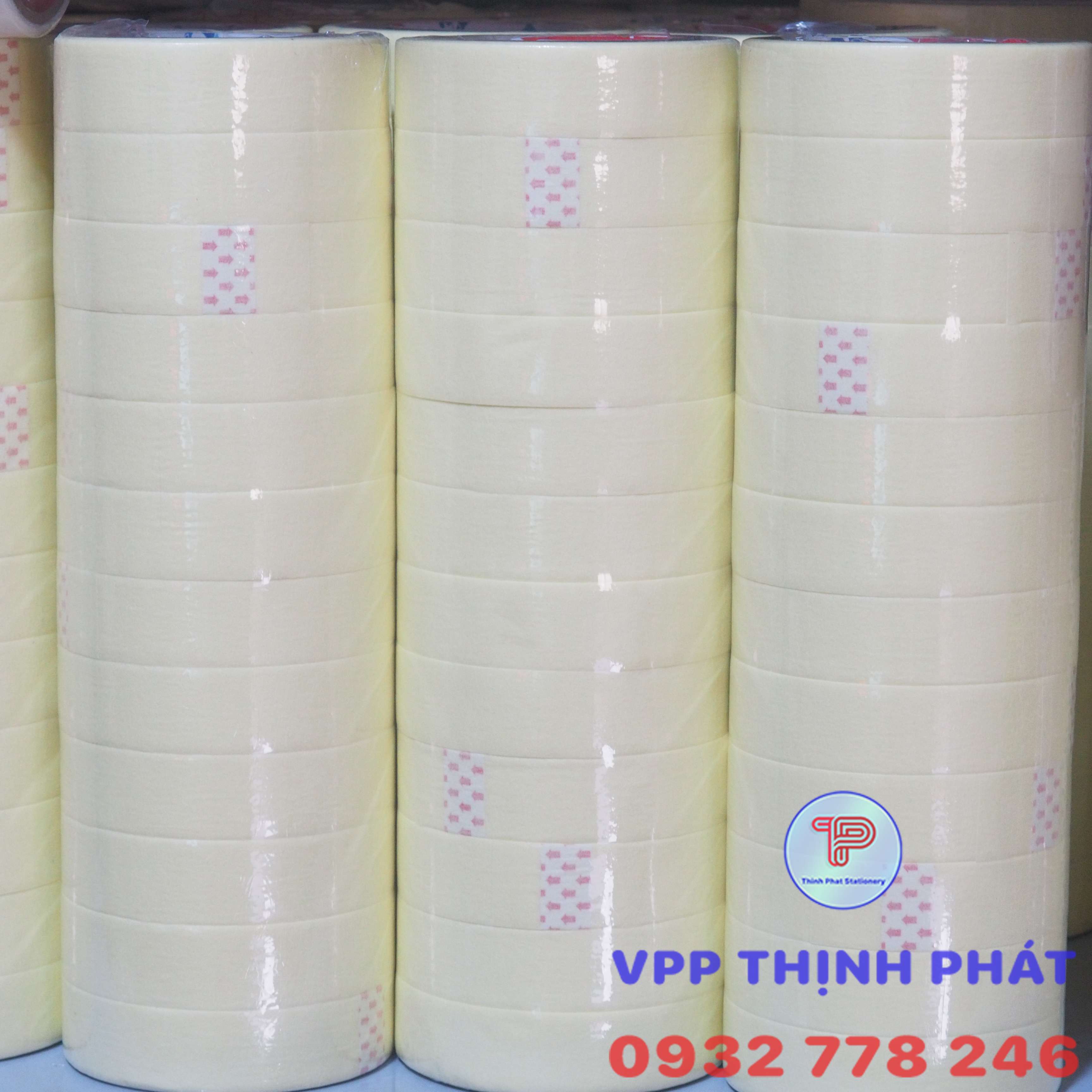 Băng keo giấy khổ 2.4cm (6 cuộn/12 cuộn)