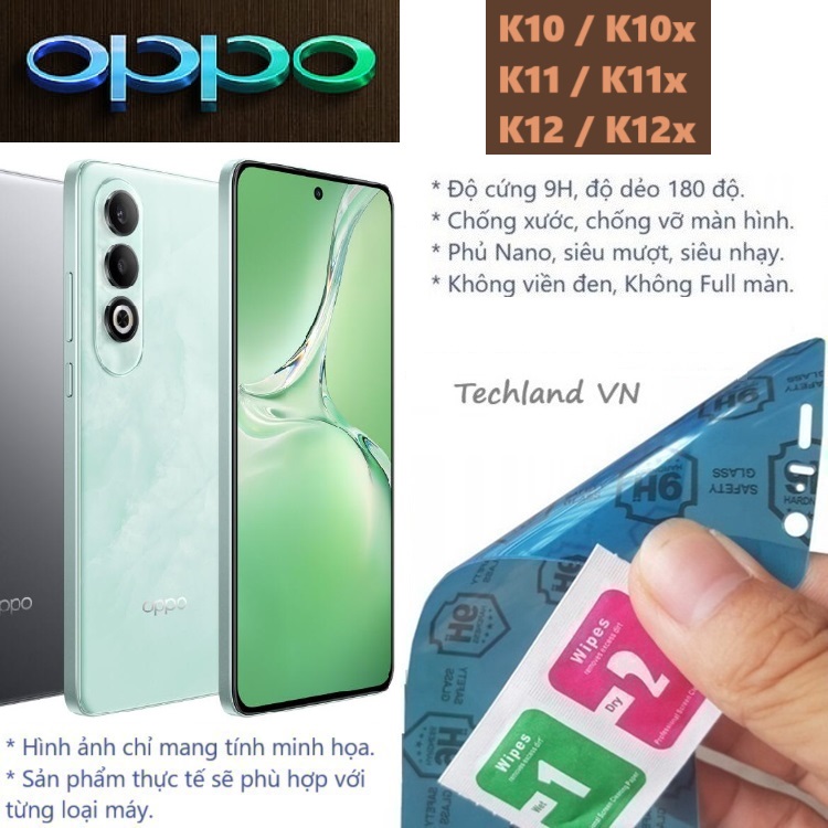 Cường Lực Phủ Nano Oppo K10 / K10x / K11 / K11x / K12 / K12x 4G / 5G - Trong Suốt, Không Full Màn, Không Viền Đen