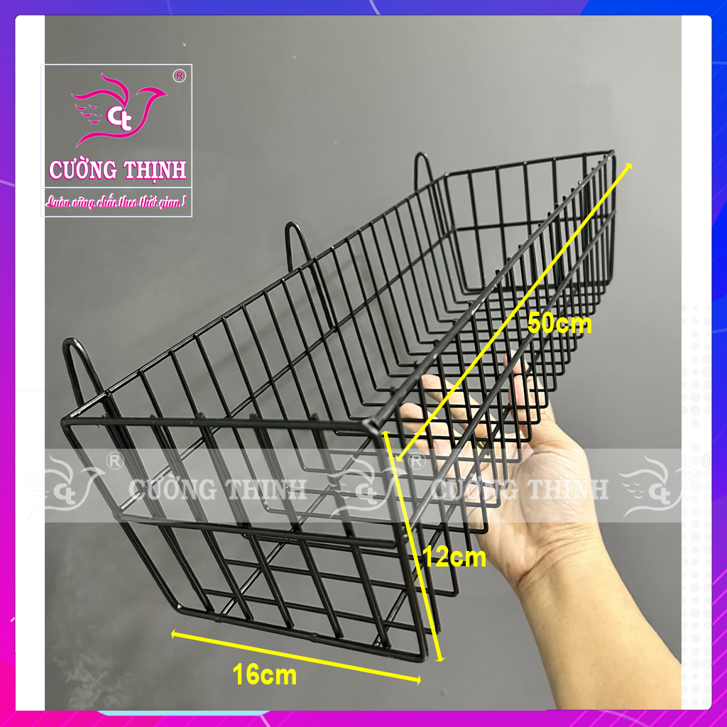 {LOẠI DÀY} Giỏ cài lưới sắt - Rổ treo khung sắt trang trí, phụ kiện