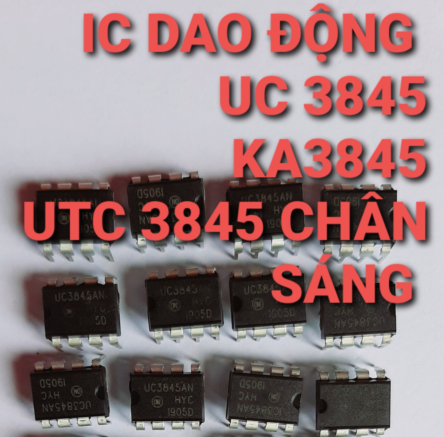 5 CON  IC UC3845 UC3845N UC3845AN SOP-8 CHÂN DÁN MỚI
