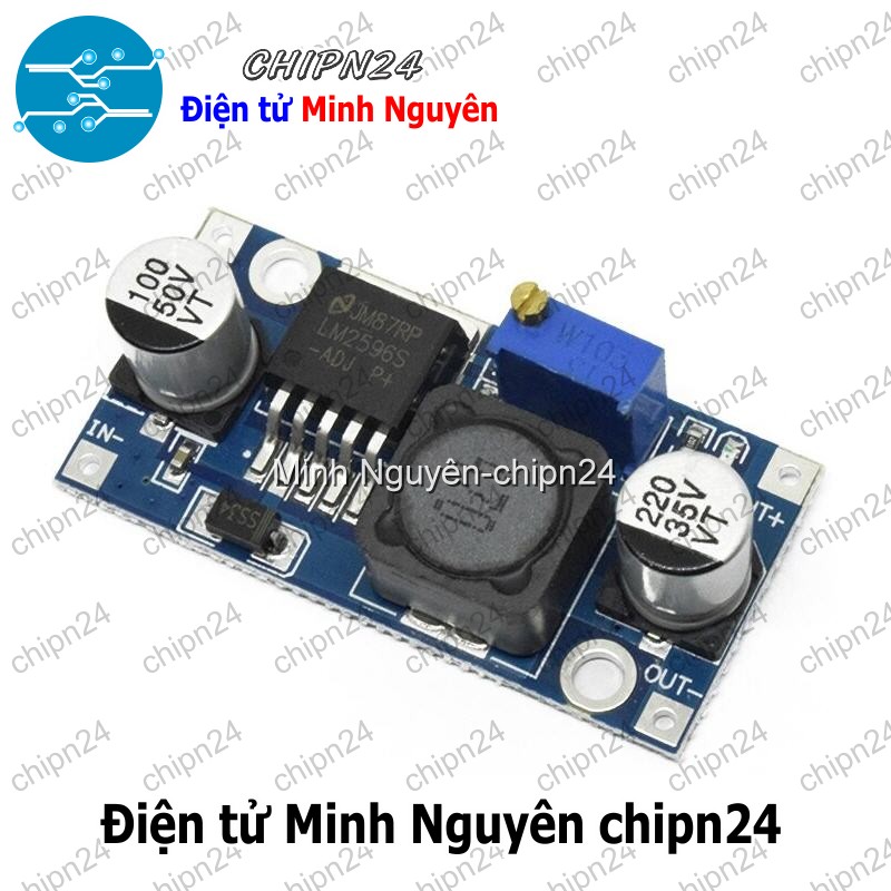 [1 cái] (D8) Mạch Nguồn Giảm Áp DC LM2596 3A ADJ - HH000067