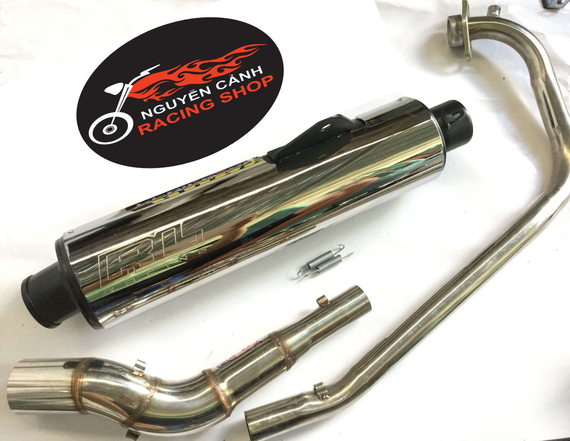 Pô Tăng CBR full cổ 2 Khúc Satria Raider Fi