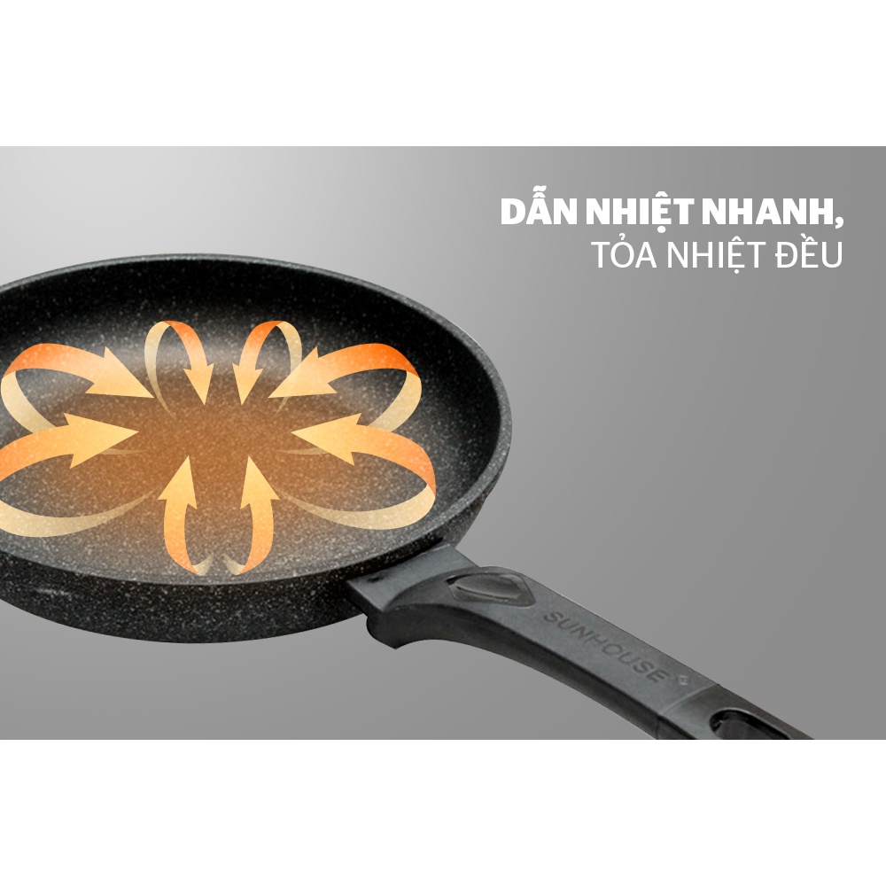 Chảo Siêu Bền Đá Sunhouse SBD28/30 (size 28/30)