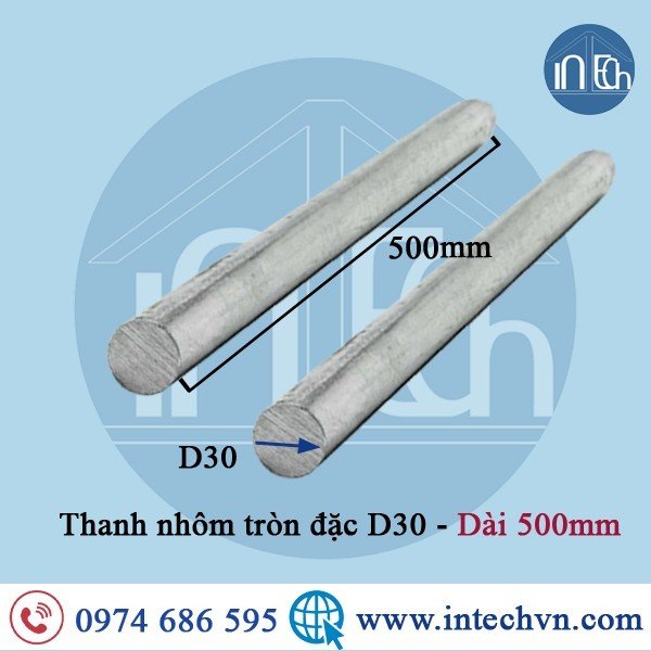 NHÔM THANH TRÒN ĐẶC A6061 HQ Phi 30mm (D30)
