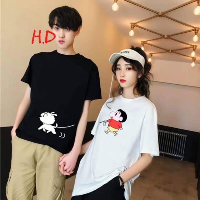 Áo Đôi Sin Dắt Cún Dễ Thương (2 chiếc)