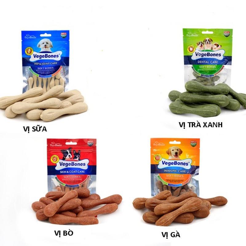 Xương gặm sạch răng VegeBones , bổ sung dinh dưỡng và canxi cho chó - Túi 60g