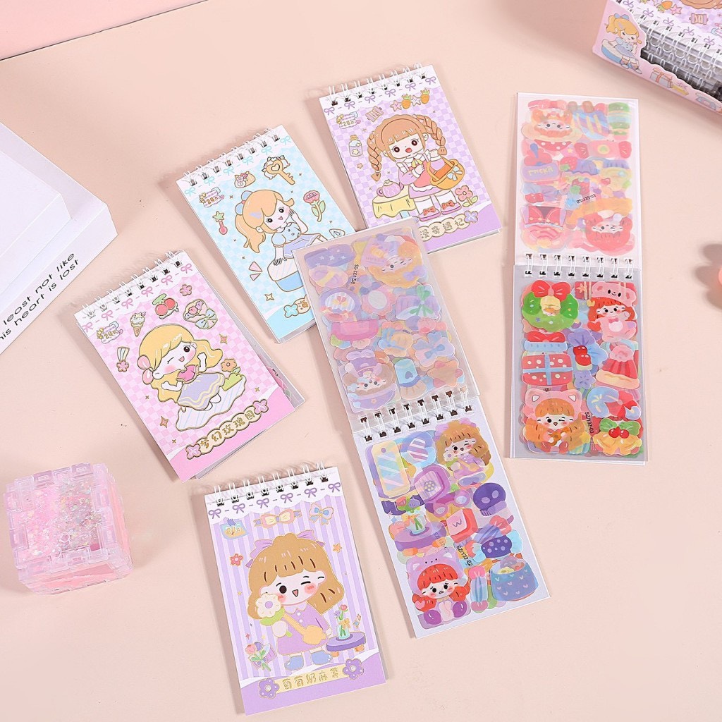 Sổ sticker hình dán hoạt hình tiện lợi quà tặng đáng yêu cho bé