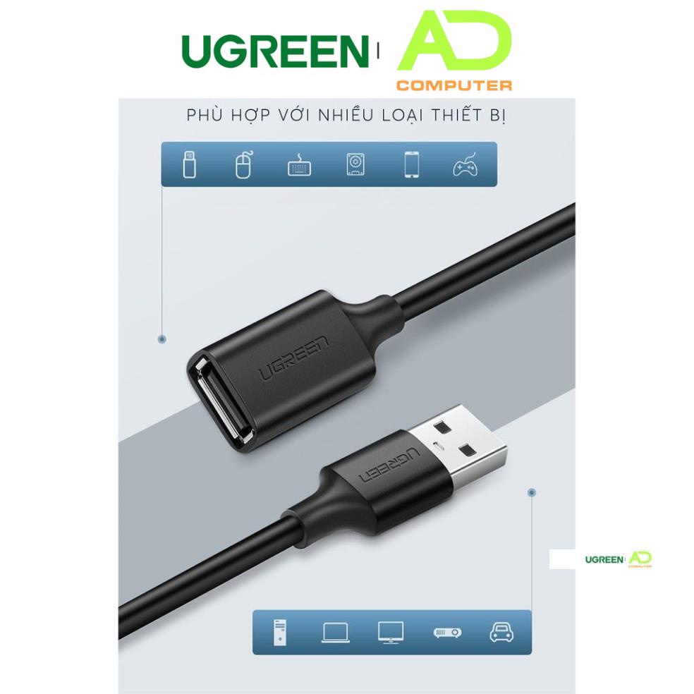 Dây USB 2.0 nối dài UGREEN dùng cho PC, Laptop,book - UGREEN US103
