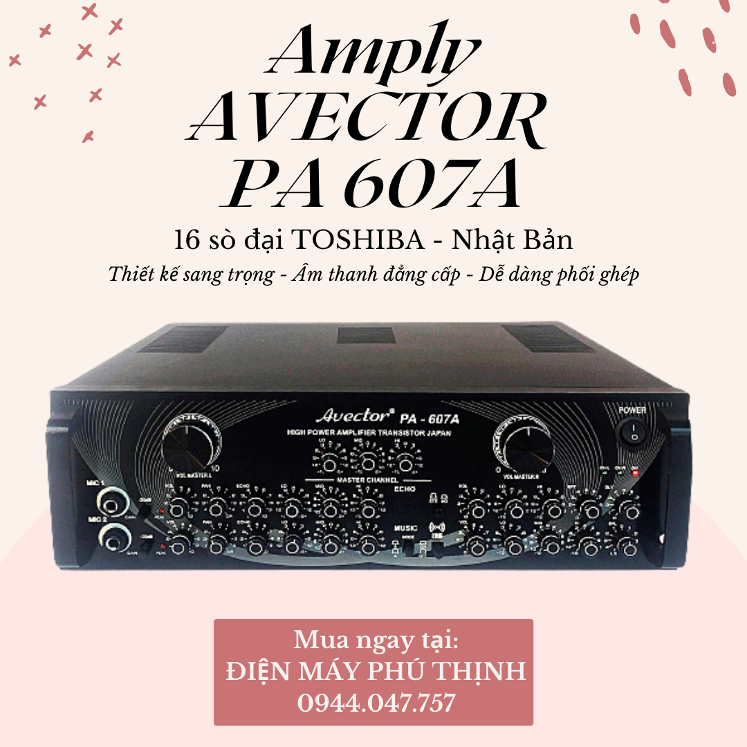 Trả góp 0%Ampli karaoke Amply nghe nhạc CAO CẤP AVECTOR 607A hát karaoke