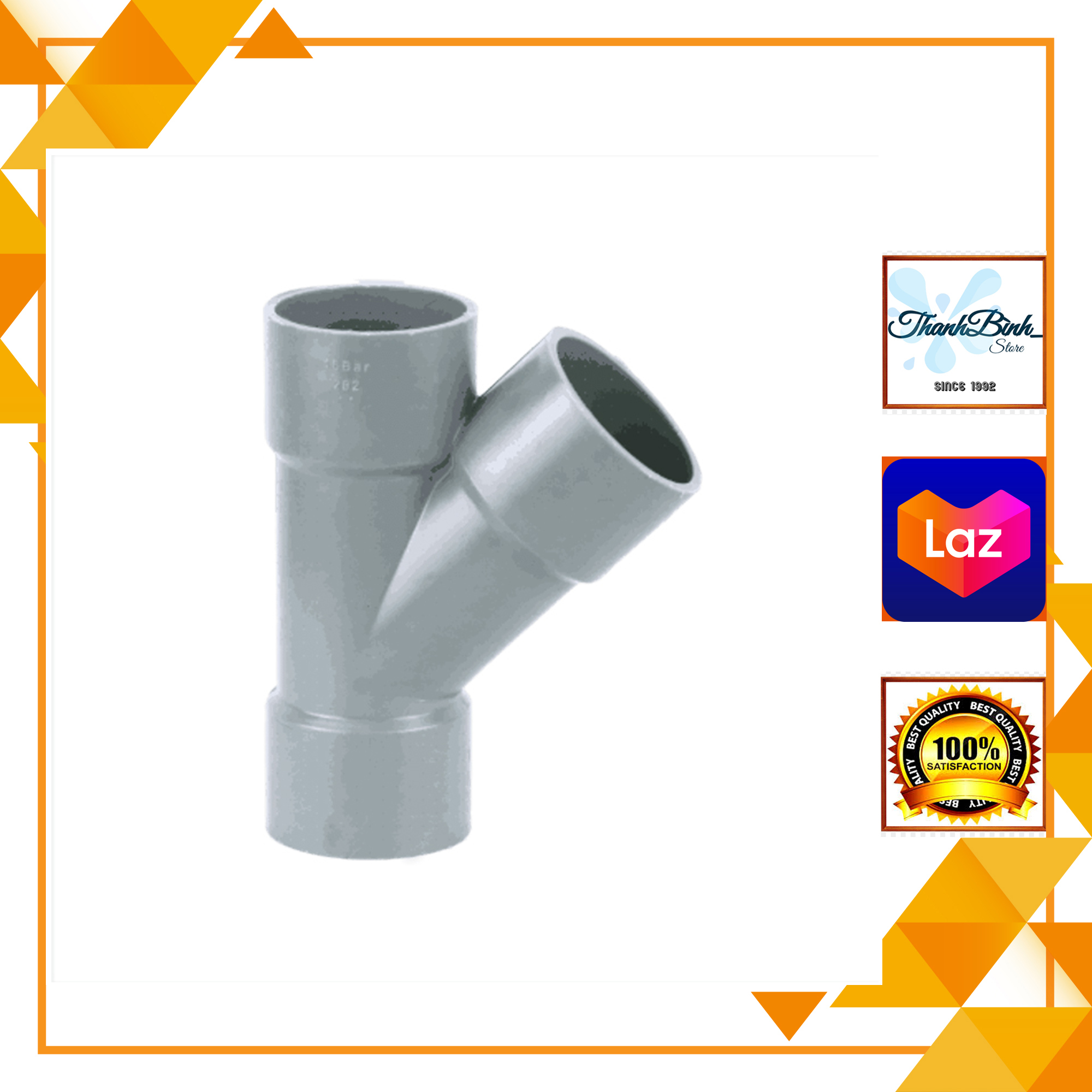 Y ĐỀU/ BA CHẠC 45 ĐỘ PHI 60 MM- PVC NHỰA TIỀN PHONG PN10