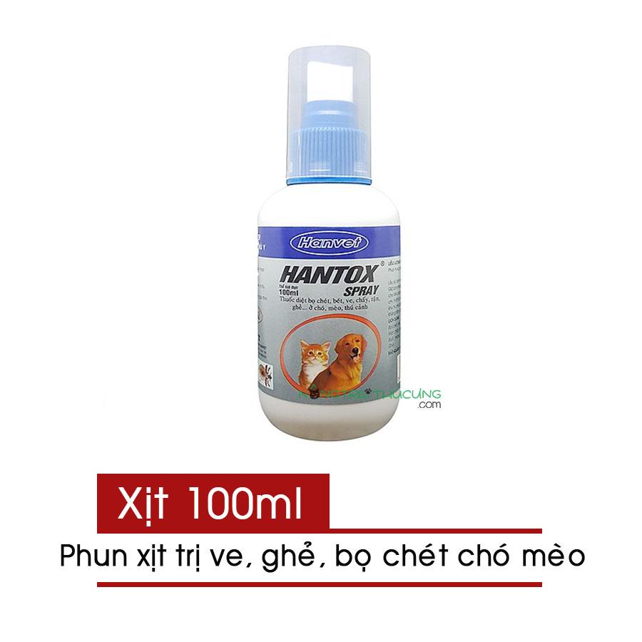HCMPhun Xịt Ve Ghẻ Bọ Chét Chó Mèo Hanvet Hantox Spray 100ml - Nông Trại