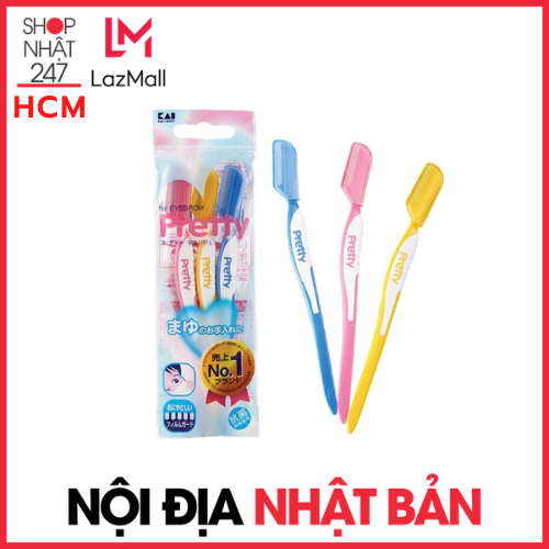 Set 3 dao cạo lông mày tiện lợi nội địa Nhật Bản