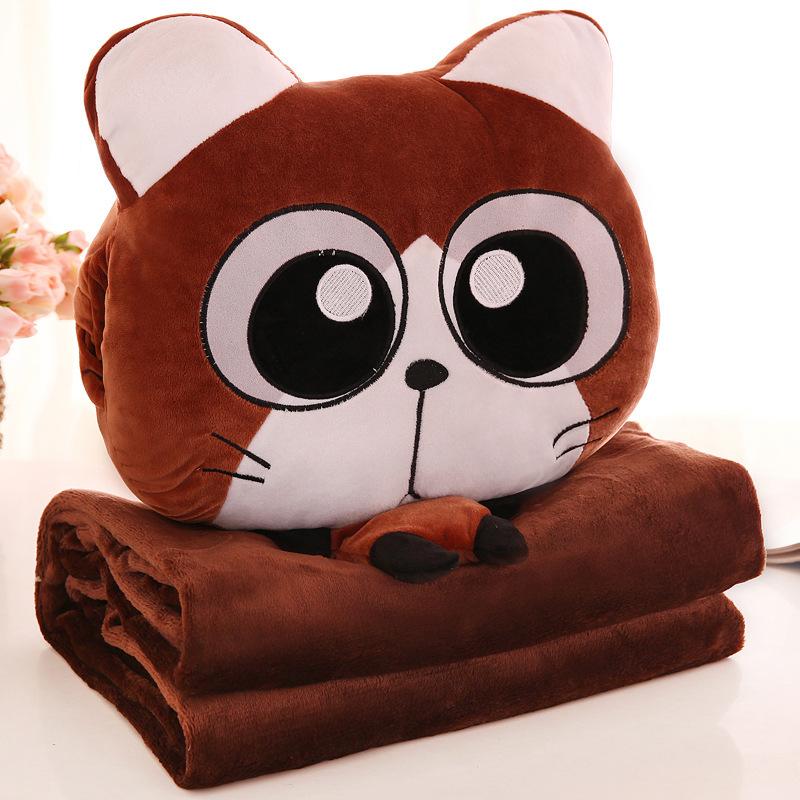 Gối chăn hình mèo dễ thương 160x110cm