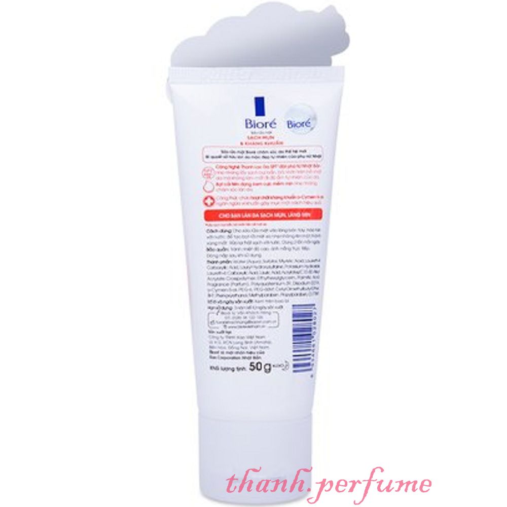 Sữa Rửa Mặt 50G Biore Sạch Mụn & Kháng Khuẩn