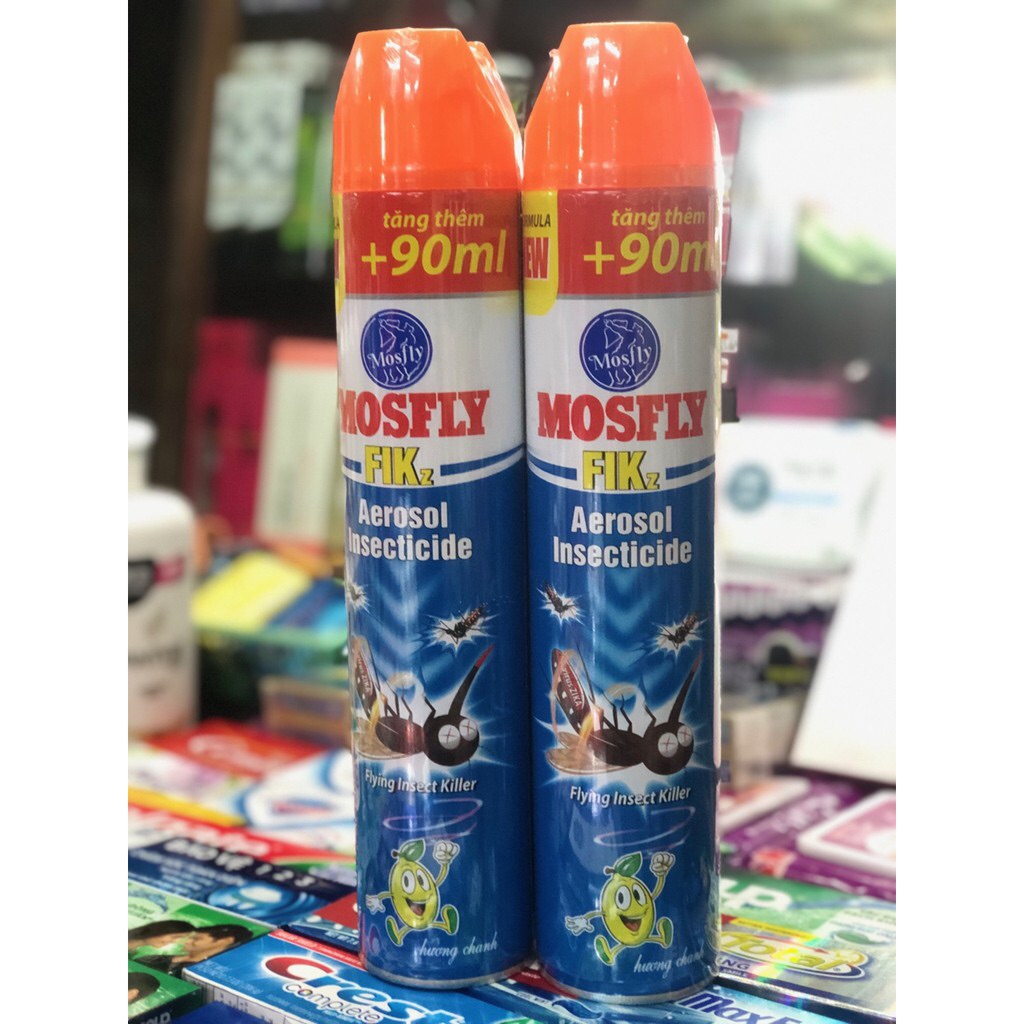 Bình xịt muỗi MOSFLY hương Cam chanh 600ml.