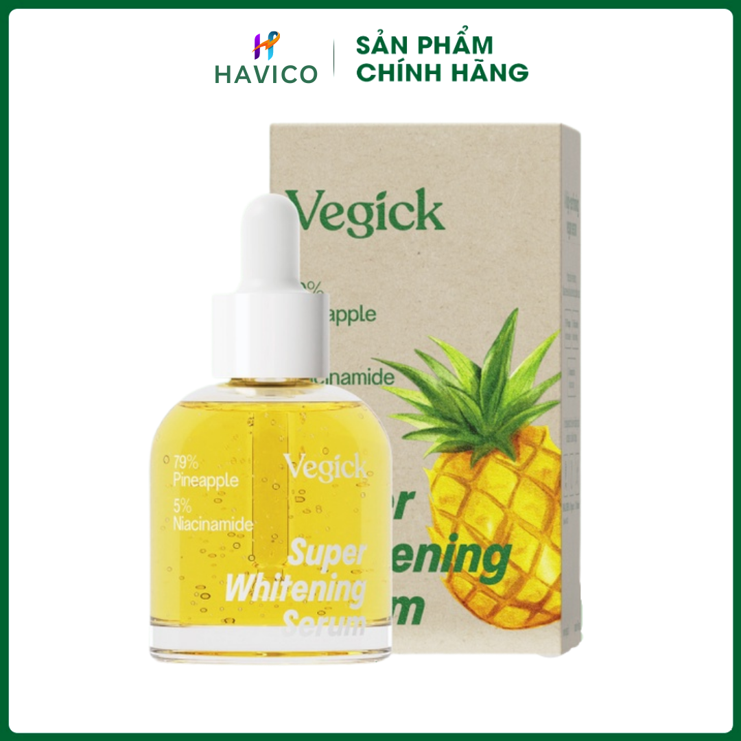 Tinh Chất Dứa Dưỡng Trắng Vegick Super Whitening Serum 30ml