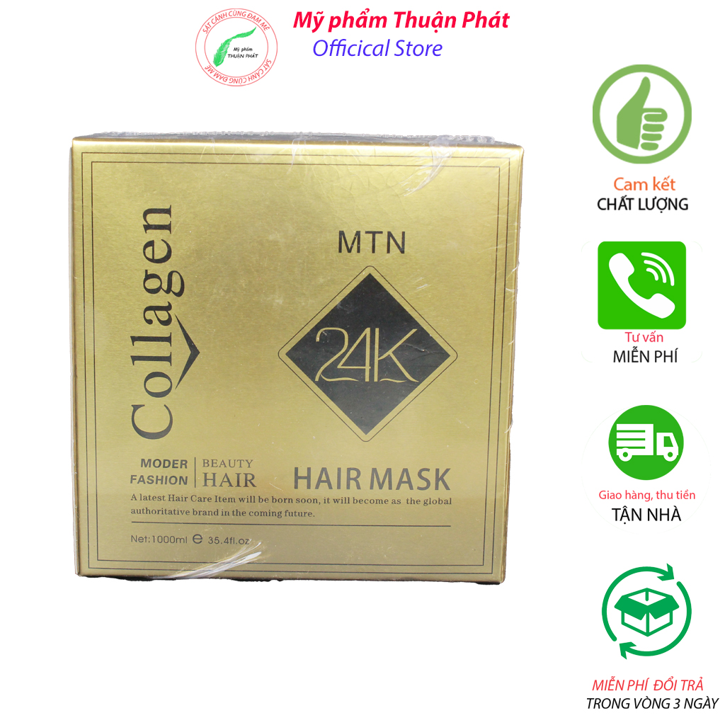 Dầu hấp tóc, ủ tóc Collagen 24K siêu thơm 1000ml loại 1