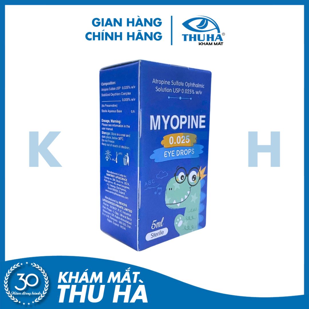 Dung dịch nhỏ mắt MYOPINE 0.025% - Hỗ trợ kiểm soát tiến triển cận