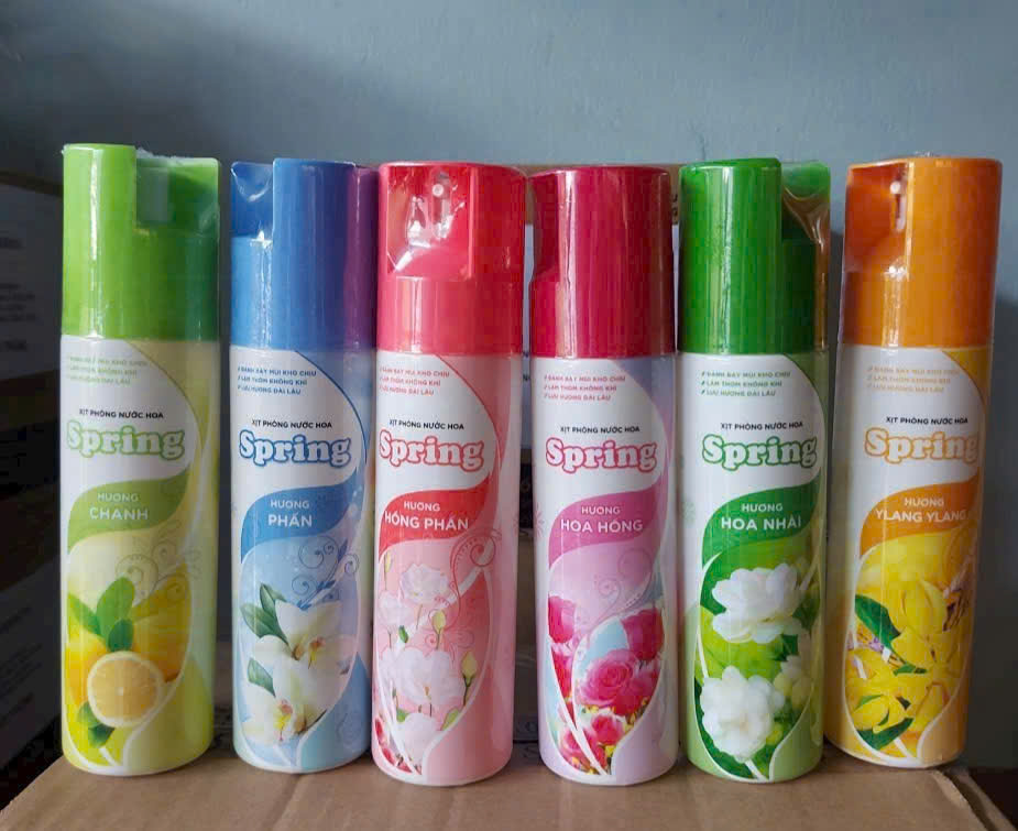 XỊT PHÒNG NƯỚC HOA SPRING THƠM LÂU ( 5 MÙI HƯƠNG)