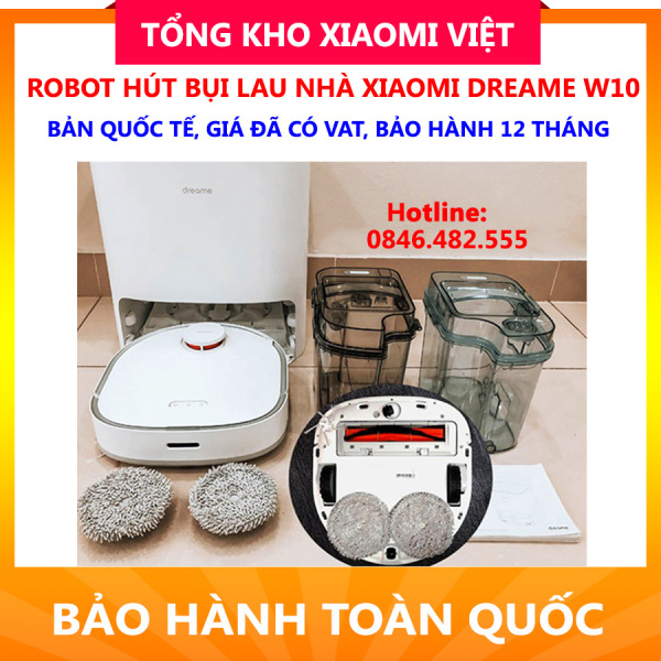 Robot Hút Bụi Lau Nhà Xiaomi Dreame W10 – Bản Quốc tế, Giá Đã Có VAT, Bảo Hành 12 Tháng, Phân Phối Chính Hãng