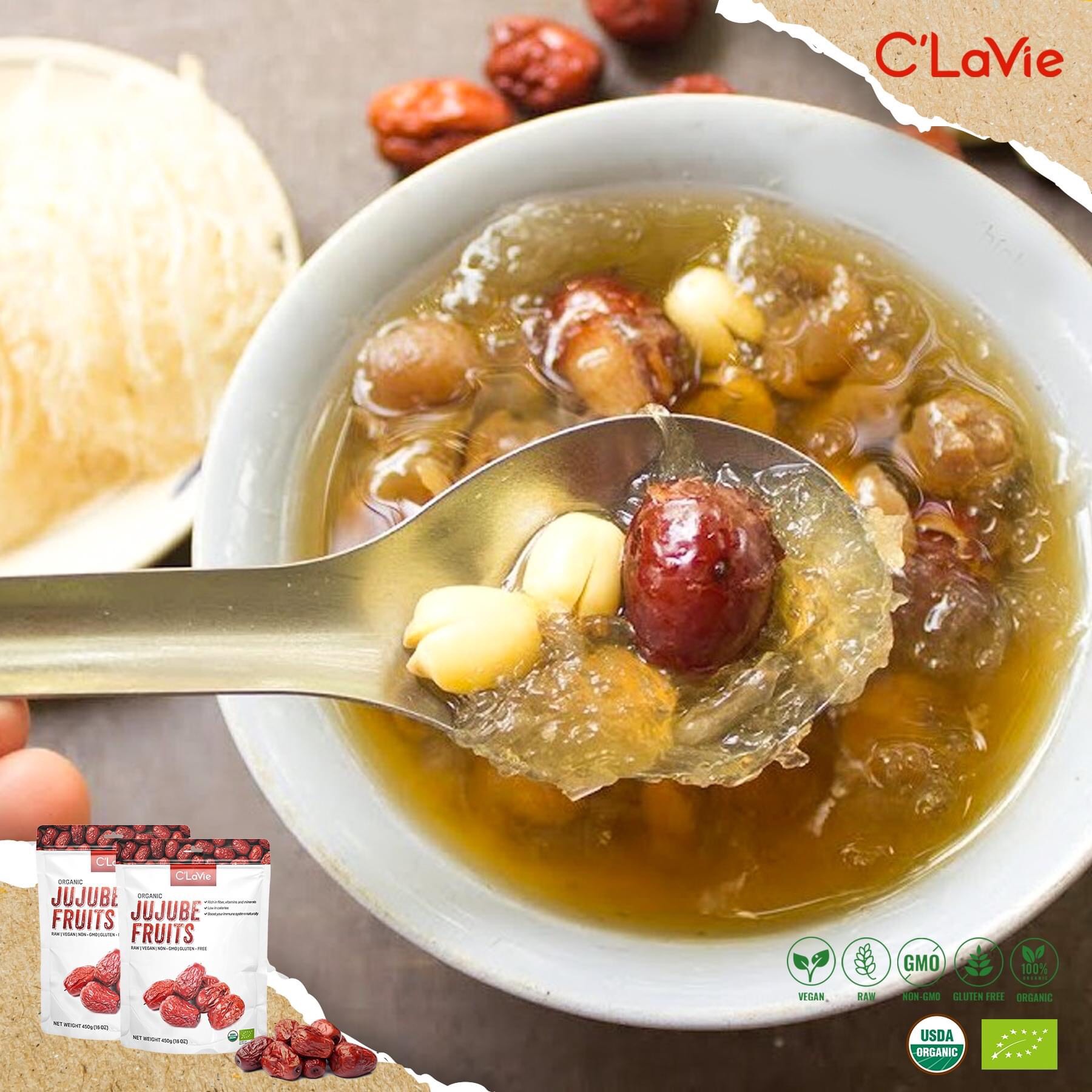 Táo đỏ hữu cơ C'lavie 450g-Date:12/2023(Tiệm hữu cơ)