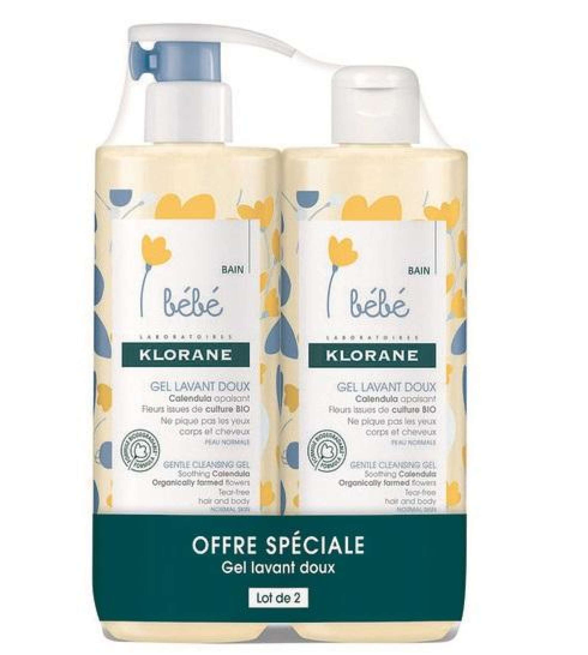 Combo 2 chai sữa tắm Klorane Bebe