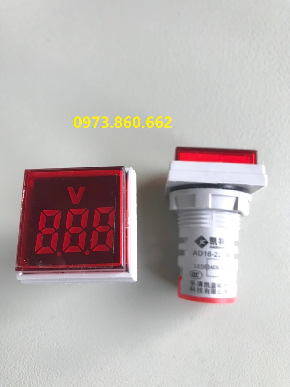 Đèn LED hiển thị vôn phi 22mm 220V