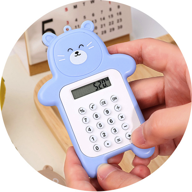 [HCM]Máy Tính Mini Gấu Bỏ Túi Dễ Thương - Loại 8 Số [Văn Phòng Phẩm] H086