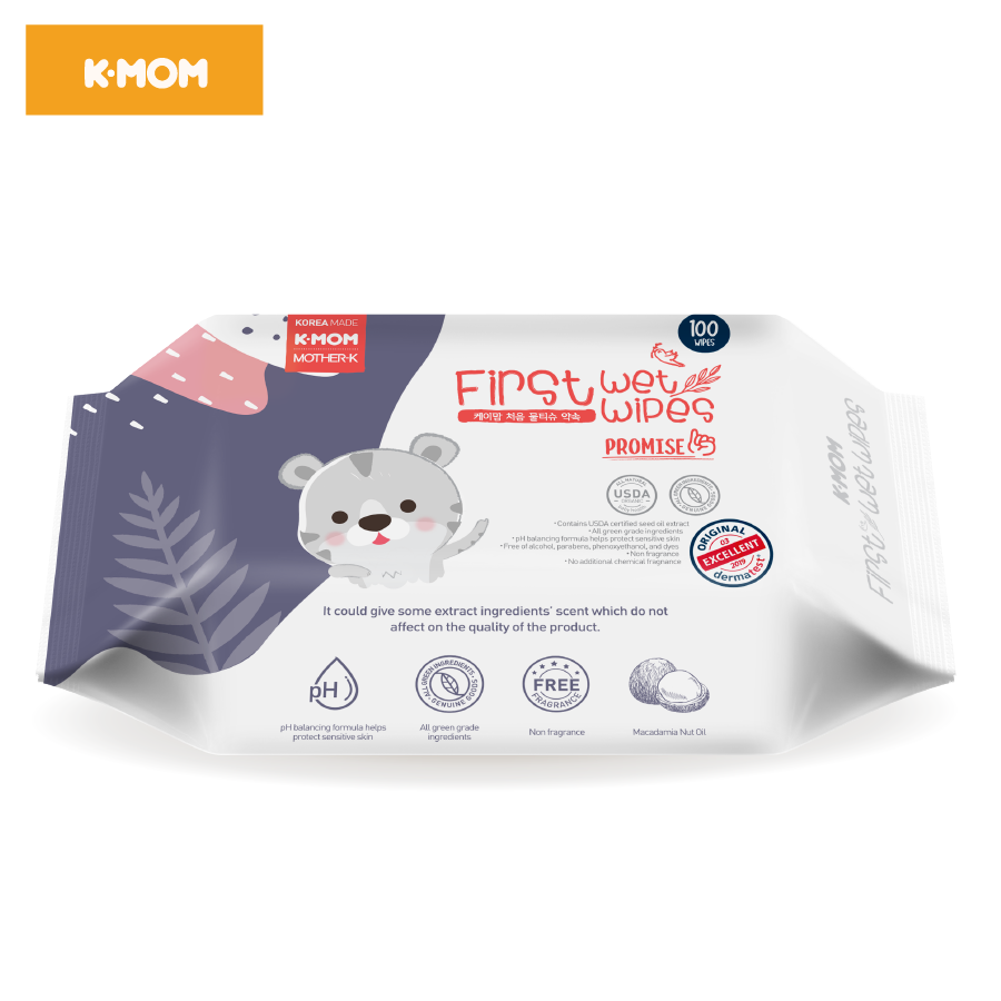 KHĂN ƯỚT CAO CẤP K-MOM HÀN QUỐC (100C)