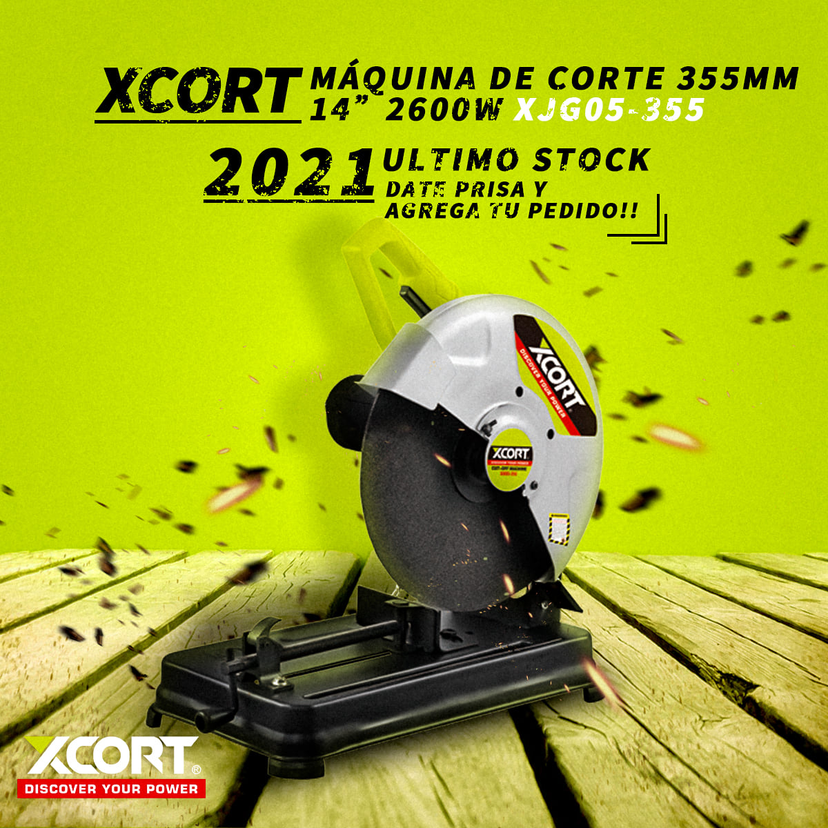 MÁY CẮT SẮT-MÁY CẮT SẮT 2600W-355MM XCORT-MÁY KHỎE