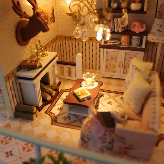 Mô hình nhà búp bê diy house -13845