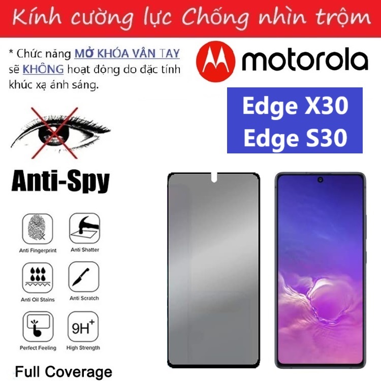 Cường lực chống nhìn trộm motorola edge x30 / edge s30
